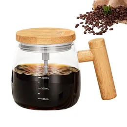Mugs Automatic Stirring Coffee Mug 400ml Glass High-Speed Mixing Cup With Lid Portable Self Handle For Milk