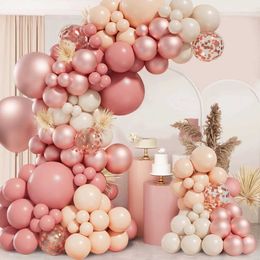 Party Balloons Tender Pink Gold Balloon Garland Arch Kit Wedding Birthday Party Decoration Adult Kid Baby Shower Decor Balloon Wedding Supplies