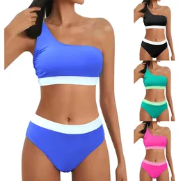 Women's Swimwear Women Bathing Suit Shorts Slimming And Shielding Two Swimsuit For With One Strap Shirt