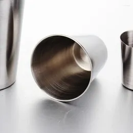 Cups Saucers 1 Pcs Portable Stainless Steel Metal Beer Cup Wine Coffee Tumbler Tea Milk Mugs Home 30ml/70ml/180ml/320ml For Camping