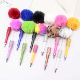 Diy Creative Diamond Ball Bead Pen Colourful Cute Plush Selling