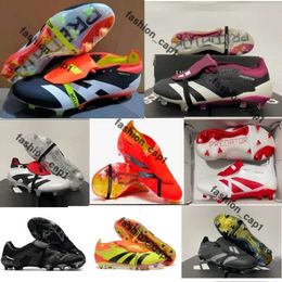 preditor football boots Gift Mens Womens predetor elite cleats Accuracies Elites FG Cleats Tongued Soccer Shoes Laceless Outdoor Trainers preditor elite boots 390