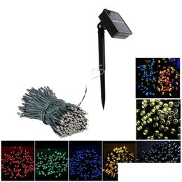 Led Strings 200 Solar Light Outdoor Waterproof String Fairy Lights Christmas Garland Powered Street Lamp For Garden Decoration Drop De Dhtew