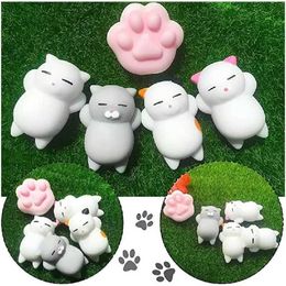 Decompression Toy 5 Kawaii Cat Squishy Mini Squishies Pressure Mo Toys Animal Childrens Gifts H240516