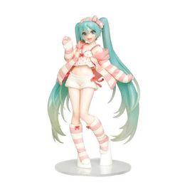 Action Toy Figures Cute girl Green hair Anime Figure Kawaii Artist Action Figure PVC Collection Model Doll Ornaments Toys Gifts Y240516