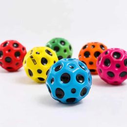 hole ball soft anti gravity rubber bouncing ball 66mm extreme high bouncing ball outdoor game sports toy anti pressure ball S516