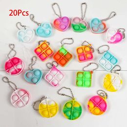 Decompression Toy 20 mini trendy keychains childrens sensors Fidget toys loose classroom prizes childrens birthday parties discounts Goodie bags fillers B240515