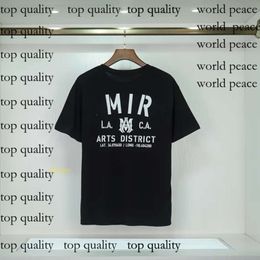 Amri Shirt Fashion Designer Menst Shirts Printed Man T-Shirt Cotton Casual Tees Short Sleeve Hip Hop H2y Streetwear Luxury Tshirts SIZE S-2Xl 676 296 805