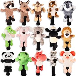 Other Golf Products Plush Animal Socks Closed Golf Club Head Cover Drive SetL2405