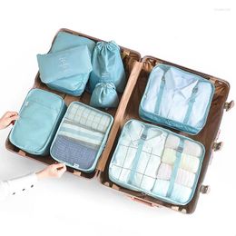 Storage Bags Suit Unisex Travel Organiser Suitcase Packing Set Cases Portable Luggage Clothes Shoes Tidy Pouch