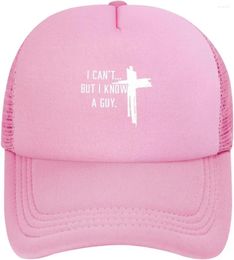 Ball Caps I Can't But Know A Guy Distressed Baseball Hat For Men Graphic Washed Denim Adjustable Hats