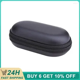 Storage Bags Oval Style Earphones Case Travel Carrying Bag Headphone Carry Universal Eva Scratchproof Hard Black