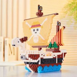 Blocks 2250 pieces of sunshine pirate ship building Diy navigation ship model miniature building blocks educational toys childrens holiday gifts WX