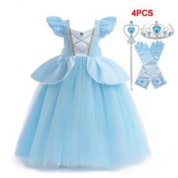 Fancy Cosplay Costume Kids Princess Dress for Girls Sequin Birthday Party Dresses Girl Carnival Halloween Costumes 240515