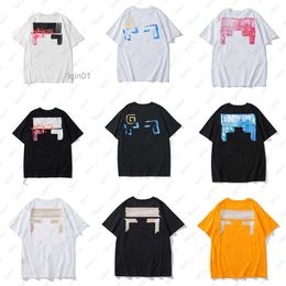 Summer Tshirt Mens Designer t Shirt Men Usa Streetwear Classic Brand Pattern Print Fashion High Street Offes White Shirts Clothes 5DFR