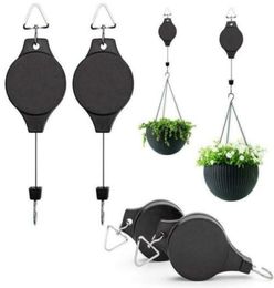 Creative Plant Pulley Retractable Hanger Hanging Planter Flower Basket Hook Pot Hooks Home Rope Bird Cage Hook2287383