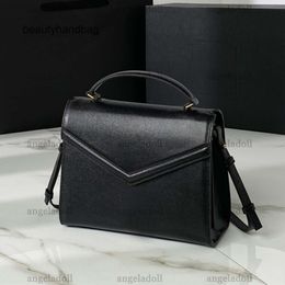 YS Flap ysllbag 24cm Bag 10A Mirror Cassandra Quality Designers Small Womens Real Leather Black Purse Luxury Handle Handbag Crossbody Shoulder Strap Bag With Box