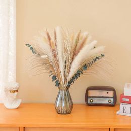 Decorative Flowers Wedding Decor Floral Arrangements Dried Bouquet Natural Pampas Grass For Boho Home Living Room Table Decoration