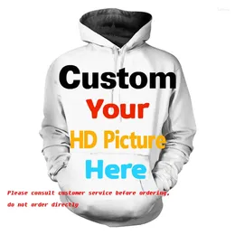 Men's Hoodies DIY 3D Printed Hoodie Men Women Fashion Casual Tops Customise Streetwear Personality Custom Sweatshirt Pullovers
