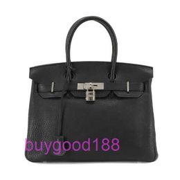 AA Briddkin Top Luxury Designer Totes Bag Stylish Trend Shoulder Bag 30 Hand Bag Clemence Black Stamp Silver Hardware Womens Handbag