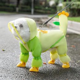 Dog Apparel Four Seasons Raincoat Outdoor Walking Magic Rainy Day Puppy Legs All Inclusive Clothing Teddy Waterproof Clothes