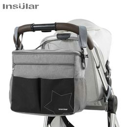 Diaper Bags Insulated mothers diaper bag mothers large capacity travel nap backpack with leak proof zipper solid baby care bag Y240515