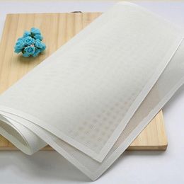 Baking Tools White Round Dumplings Bamboo Steamer Mat Paper Silicone Non Stick Pads Buns Pastry Dim Sum Mesh Cooking Accessories