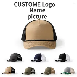 Ball Caps Custom Logo Truck Driver Hat Summer Men's And Women's 5-panel Outdoor Shading Adjustable Mesh Breathable Baseball Cap Gorras