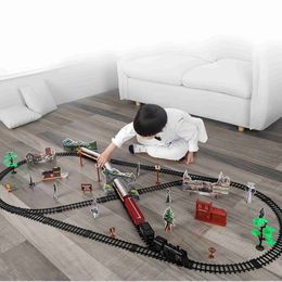 Diecast Model Cars Childrens Electric Steam Train Toys Railway High Speed Railway Parking Lot Model Family Reunion Party Game Boy EMU Birthday Gift WX