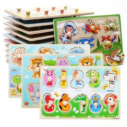 ssori toy wooden puzzle cartoon car digital animal puzzle board game childrens educational toy S516
