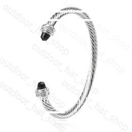 David Yurma Bracelet Designer Davidjersey Cable Bracelet Fashion Jewelry For Women Men Gold Silver Pearl Head Cross Bangle Bracelet DY Jewelry Nail Bracelet 5Mm 555