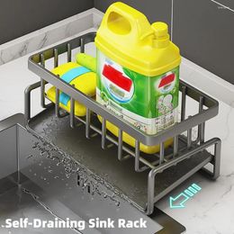 Kitchen Storage Sponge Drainage Steel Holder Stainless Automatic Soap Wash Organizer Towel Body Sink Shampoo Bathroom Rack