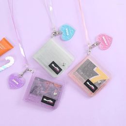 Card Holders Fashion Wallets Delicate Design PVC Clear Wallet Women Transparent Short Coin Purse Multi-function Holder
