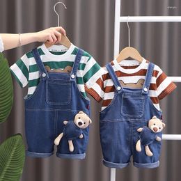 Clothing Sets Boys Clothes Summer 2024 Children Cotton T-shirts Jumpsuit Shorts Pants 2pcs Suit For Baby Tracksuits Kids Outfits