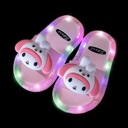 Boys Summer Children s Girls Cartoon Unicorn Animals Prints Lighted Cute Shoes Bathroom Kids Toddler Slippers L L