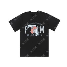 Palm 24SS Summer Letter Printing Logo T Shirt Boyfriend Gift Loose Oversized Hip Hop Unisex Short Sleeve Lovers Style Tees Angels 2249 GVI