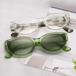 Sunglasses Vintage Cat Eye Woman Fashion Brand Black Green Sun Glasses Female Small Frame Mirror Retro Designer Shades