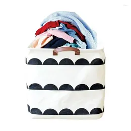 Laundry Bags Basket Cotton Linen Foldable Hamper Waterproof Dirty Clothes Organiser Bucket Toys Home Storage