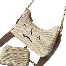 2024 Designer Bags Woven Bag Embroidered Shoulder Bag Re Nylon 2005 Hobos Handbag Luxury Tote Bag High Quality Crossbody Bag Straw Bag Underarm Bag Chain Purses 209