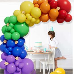 Party Balloons Colourful Macaron Balloon Garland Arch Kit Wedding Birthday Party Decoration Kids Baby Shower Boy Girl 1st Birthday Latex Baloons
