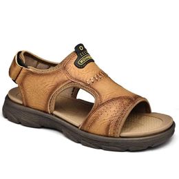 Summer Casual Sandals Leather Outdoor Beach Comfortable Breathable Gladiator Rome Classics Lightweight Leisure Size 38-47Sandals ae91 38-47