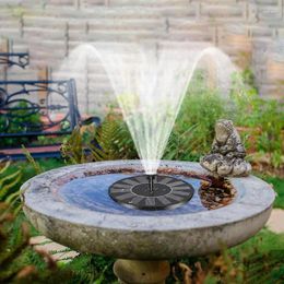 Garden Decorations Solar Bird Bath Fountains 1.2W Powered With 7 Nozzle Pump Mini Pool Pond Waterfall Sun Floating Outdoor & Aquarium