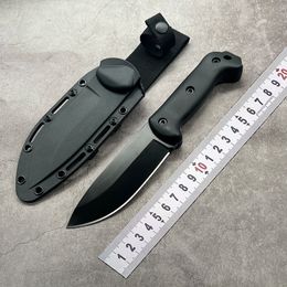 1Pcs New High Quality BK2 Outdoor Survival Straight Hunting Knife D2 Drop Point Black Blade Full Tang G10 Handle Outdoor Fixed Blade Knives With Kydex