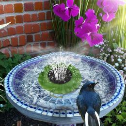 Garden Decorations Solar Bird Bath Fountain Water Pump Pond Decoration Powered For