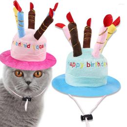 Dog Apparel Birthday Hat Cat Supplies Pet Gift Cake Candle Design Headdress Accessories Costume