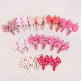 Hair Accessories 20 high-quality Grosgrain ribbon 2-inch non slip hair clips with bow buckle suitable for infants toddlers baby girls WX