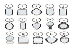 Keychains 15 Shapes Sublimation Transfer Paper Blanks DIY Metal Round Key Rings Heat Press Po Custom Jewellery Making Smal227633347