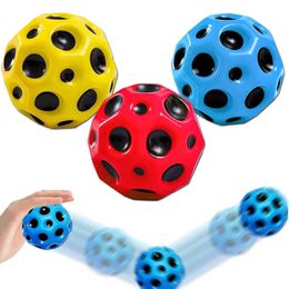 soft space ball bouncing ball for children indoor toy pop-up sensor Fidget toy for adults and children decompression hole ball S516