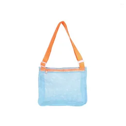 Storage Bags 3 Pieces Beach Mesh Bag Play Toy Pouch Reusable Travel Shopping Handbag Carrying Foldable Clothes Pocket