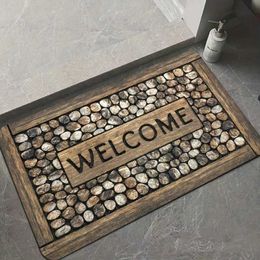 Carpet Welcome to the doormat letter printed non slip washable carpet used for laundry rooms bathroom doors leisure areas home decoration H240516